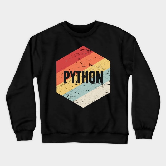 Retro Python Programming Icon Crewneck Sweatshirt by MeatMan